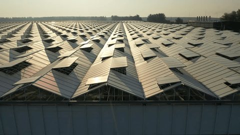 Side Aerial View Greenhouse Complex
