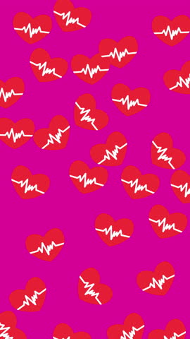 Heart Doodle Seamless Pattern for Healthcare Design and Print