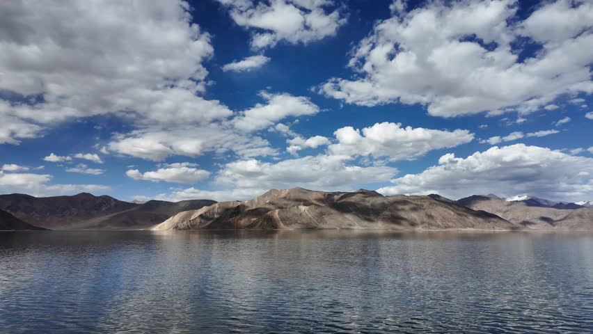 Beautiful landscape of Pangong Tso Lake in Ladakh, Northern India