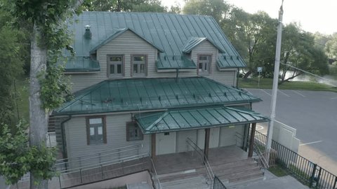 Drone Rising above Heritage Building Chekhov