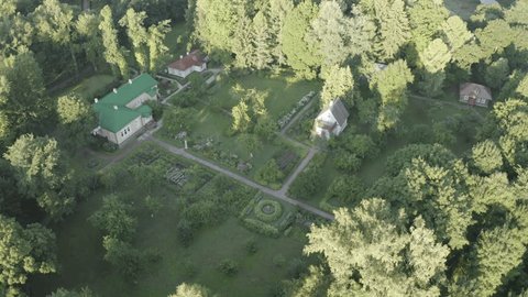 Drone Orbiting Melikhovo Estate Chekhov