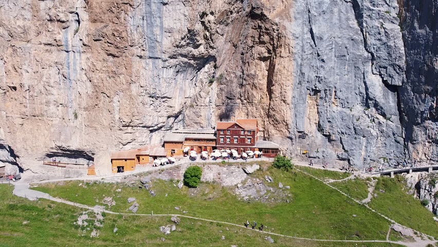 Aerial of Chalet on Ebenalp, Switzerland