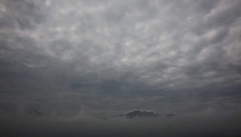 mountains under mist in the morning in Zixi county, Fuzhou city,Jiangxi Province,China