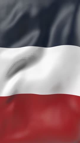 Waving France Flag in Vertical 16:9 Format, Video Background, 3d rendering