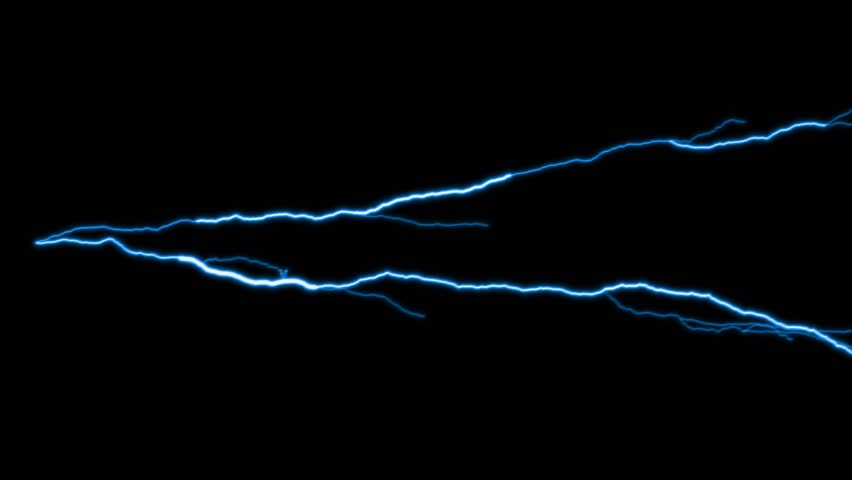 Blue electric lightning waves moving horizontally on dark background. Powerful energy and technology concept suitable for electricity themes, digital effects, dramatic visuals, and motion graphics.