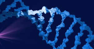 Animation of close-up of rotating dna helix over lens flare against black background. Digitally generated, hologram, illustration, molecule, anatomy, medical, healthcare and technology concept. - Powered by Shutterstock - Get 15% off with code: PIKWIZARD15