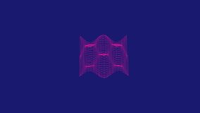 Abstract 3D wireframe wave surface animation, neon grid motion background in 4K landscape (wave=grid_weave, warp=twist, color=#ff1493, density 40). Asset #252. - Powered by Shutterstock - Get 15% off with code: PIKWIZARD15