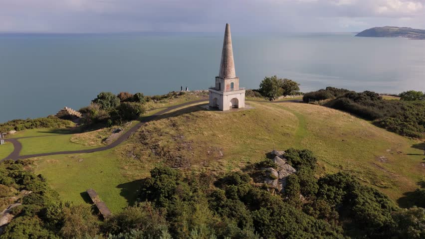 Aerial view of Killiney Hill in Dublin, Ireland