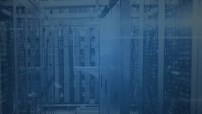 Animation of digital cloud and data processing over computer servers. Global cyber security, connections, cloud computing and data processing concept digitally generated video. - Powered by Shutterstock - Get 15% off with code: PIKWIZARD15