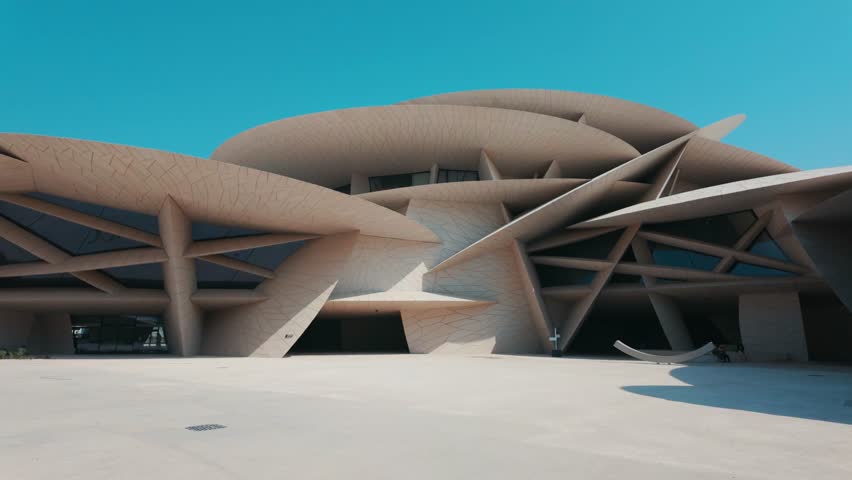 National Museum of Qatar in Doha on sunny day