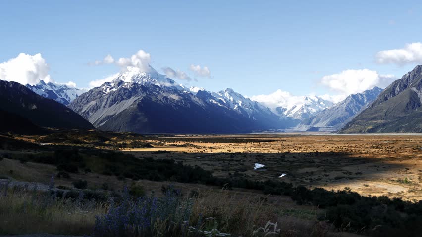 Aoraki Mount Cook Hyperlapse in Summertime