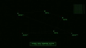 Global Data Transfer Network Interface with Active Map Nodes and Futuristic Green HUD Telemetry - Powered by Shutterstock - Get 15% off with code: PIKWIZARD15