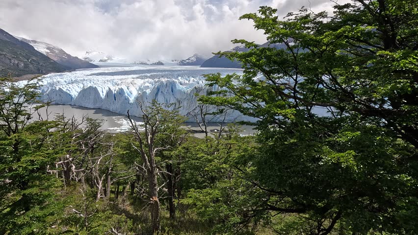 The Perito Moreno Glacier is part of Los Glaciares National Park. It is located in the province of Santa Cruz, in southern Argentina on Dec 12, 24. The views are breathtaking from the walkways.
