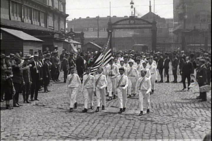 1910s - General Pershing and President Poincare review a parade during the Allied meet in Joinville Le Pont, France.