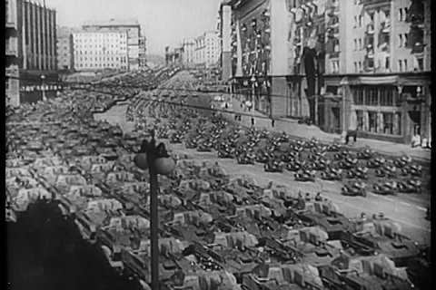 1950s - The Soviet Union rises following World War II. Good footage of Stalin.