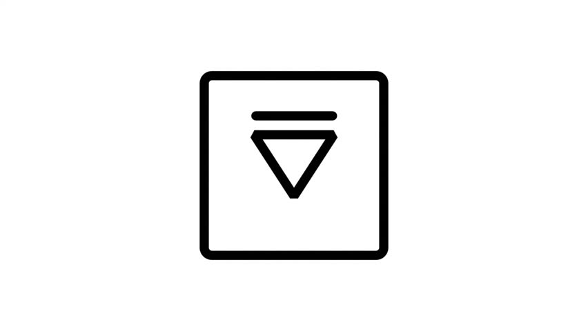 Downward Arrow Motion Icon. Motion graphic of a download or eject downward arrow icon for multimedia and interface design.