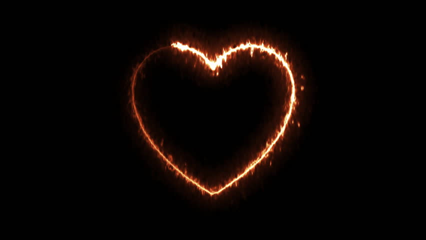 Heart on fire. Valentine