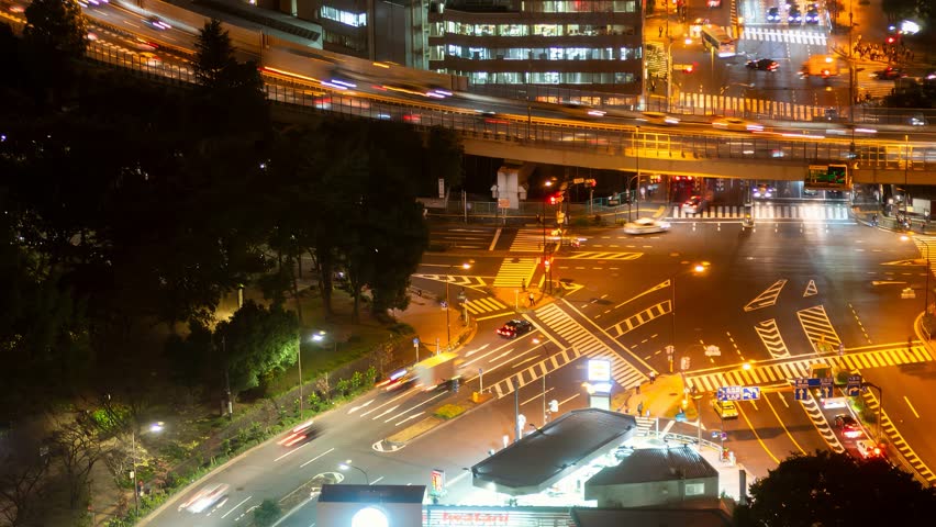 Tokyo Night View Drone Photography Image