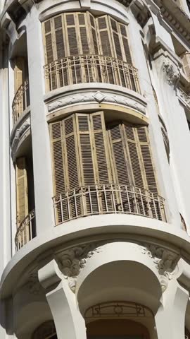 Classic European Apartment Building with Balconies in Marseille