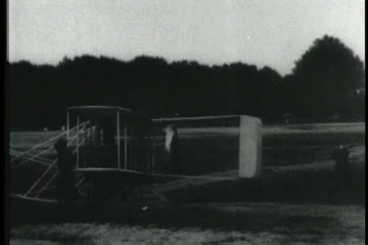1900s - Early film footage of the Wright Brothers plane at Kitty Hawk and people who knew the Wrights are interviewed.