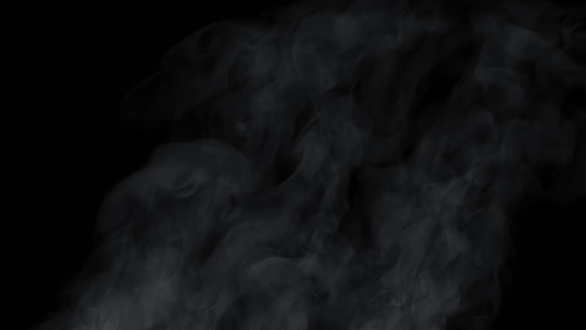 A realistic thin layer of smoke with subtle fire sparks falls downward from the top in 4K Transparent Overlay Alpha Channel (Part 1).