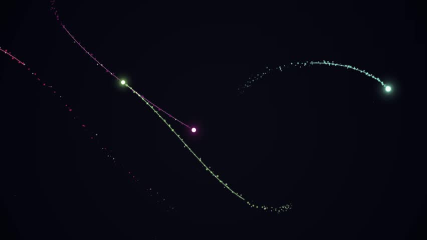 Vibrant fireworks light up the dark sky