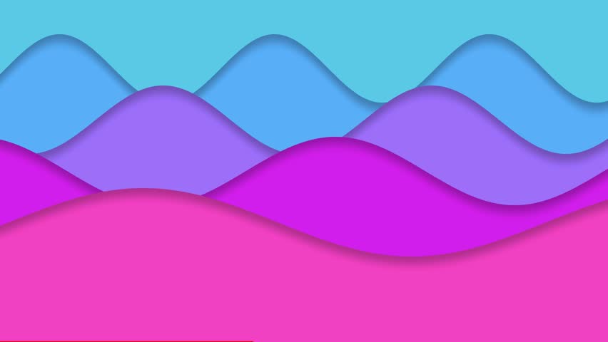 Animated soft gradient hills 4K. Seamless loop