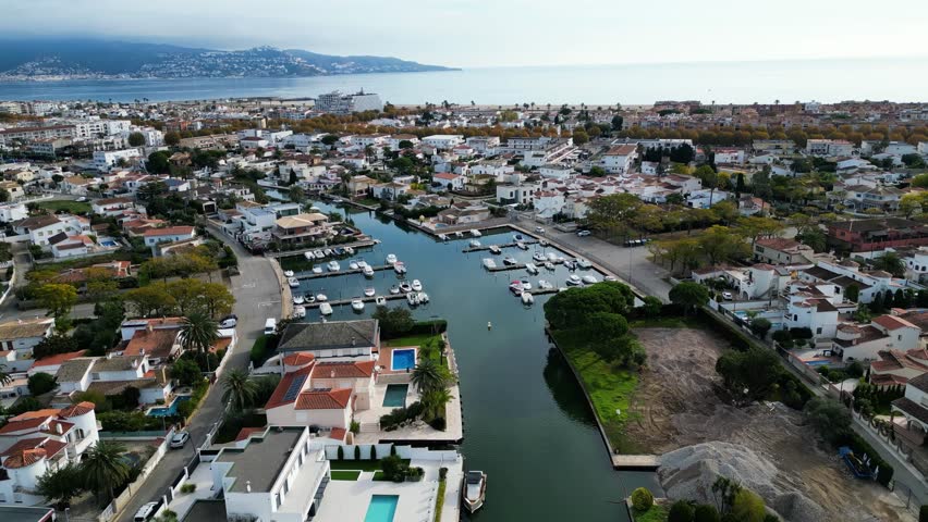 A Canal in Empuriabrava, Spain.