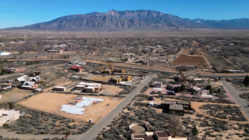 Sandia Mountains Rising Over Corrales, New Mexico