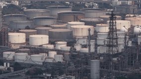 Aerial view of oil refinery storage tanks - Powered by Shutterstock - Get 15% off with code: PIKWIZARD15