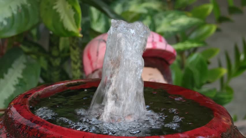 Fountain, garden fountain in the front yard.
