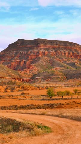 landscape of canyon, vertical video	