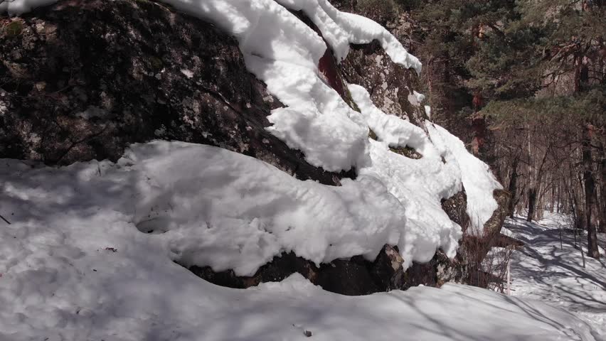North Caucasus, Ossetia. Tsei Gorge. Winter.