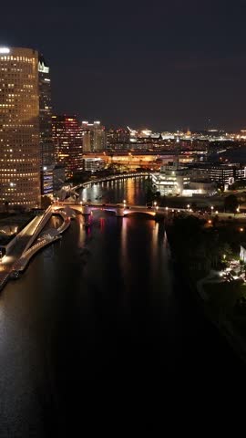 Tampa Skyline At Tampa In Florida United States. Famous Highrise Building. City At Night Landscape. Tampa Skyline At Florida United States. Business District. Illuminated Night City.