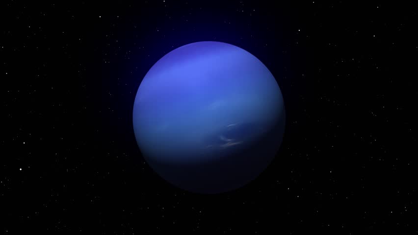 Neptune Planet. 3d Animation loop