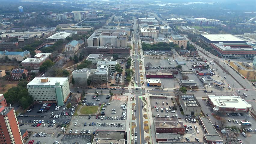 Aerial view of University of South Carolina campus