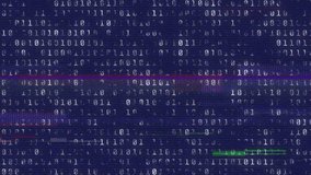Animation of glitch over navy digital space with binary code. Digital interface, data processing and technology concept digitally generated video. - Powered by Shutterstock - Get 15% off with code: PIKWIZARD15