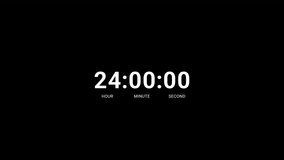 One day countdown timer animation in one minute with transparent background, 24 hours countdown timer in 60 seconds, Countdown timer in 4k. - Powered by Shutterstock - Get 15% off with code: PIKWIZARD15