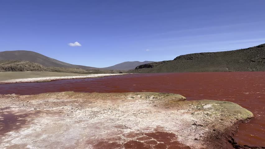 The Red Lagoon in northern Chile