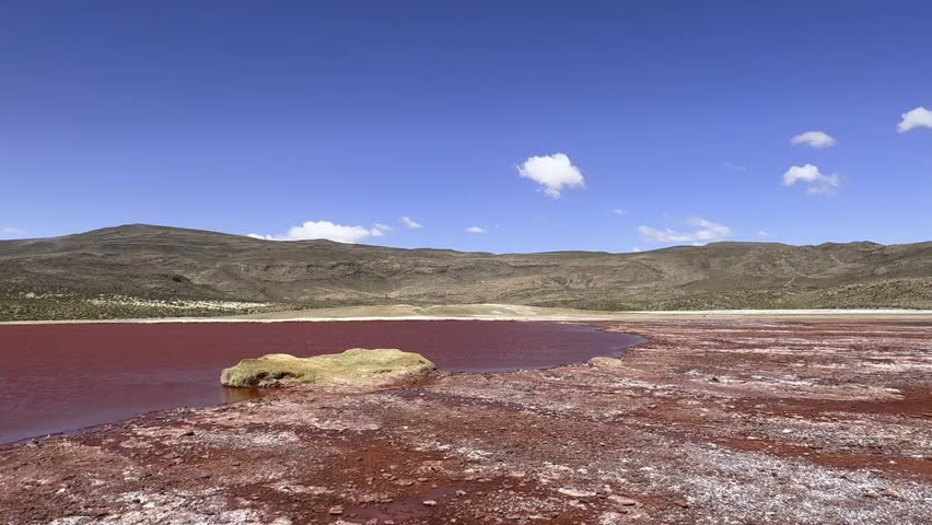 The Red Lagoon in northern Chile