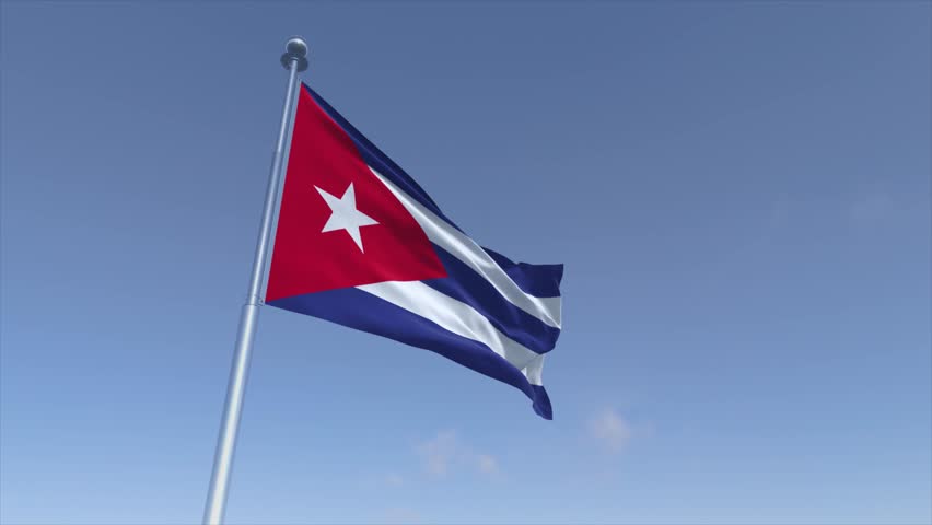Cuba Flag Background Broadcast Ready 4K