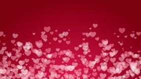 Red hearts in seamless loop background animation 4k visual effect. Elegant romantic looped animation. Love, wedding, passion, Valentine's Day. Endless seamless 4k video. - Powered by Shutterstock - Get 15% off with code: PIKWIZARD15