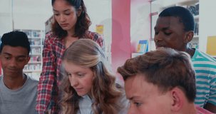 Animation of mathematical equations over schoolchildren using laptop. Global business digital interface and technology concept digitally generated video. - Powered by Shutterstock - Get 15% off with code: PIKWIZARD15