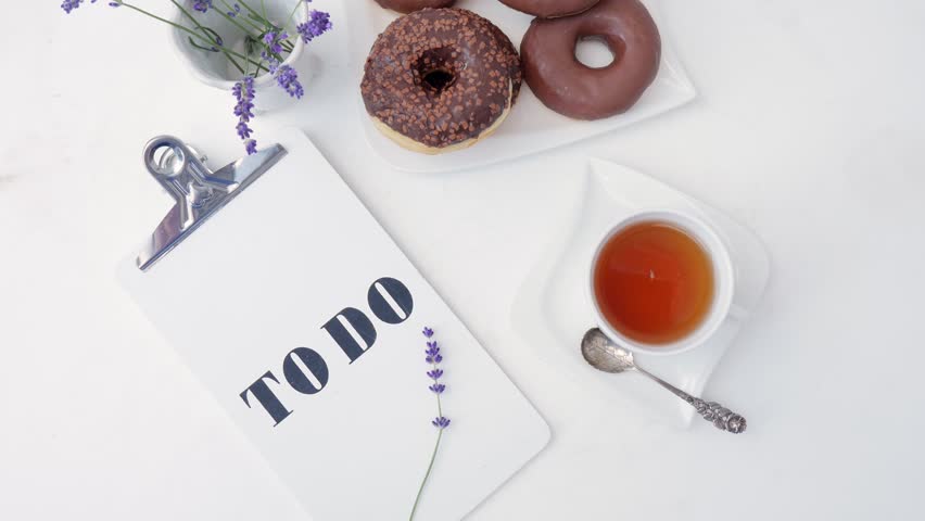 Chocolate Donut Dessert, Tasty Sweet Snack 