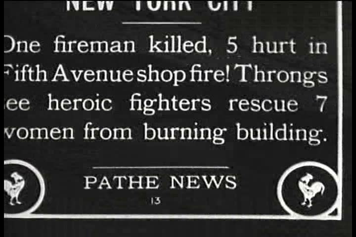 1920s - Fifth Avenue fire in New York City, 1920s.