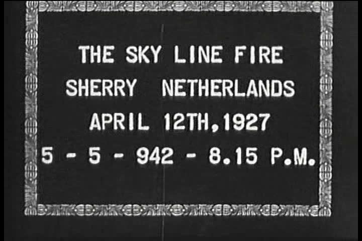 1920s - Fire at the Sherry Netherlands hotel, New York City, 1927.