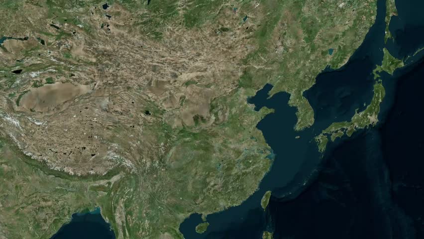 China Taiwan Border Dispute World Map Zoom Animation 4K