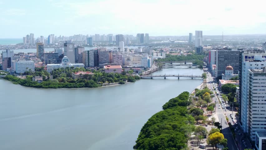 Aerial image of Recife, Pernambuco, Brazil.