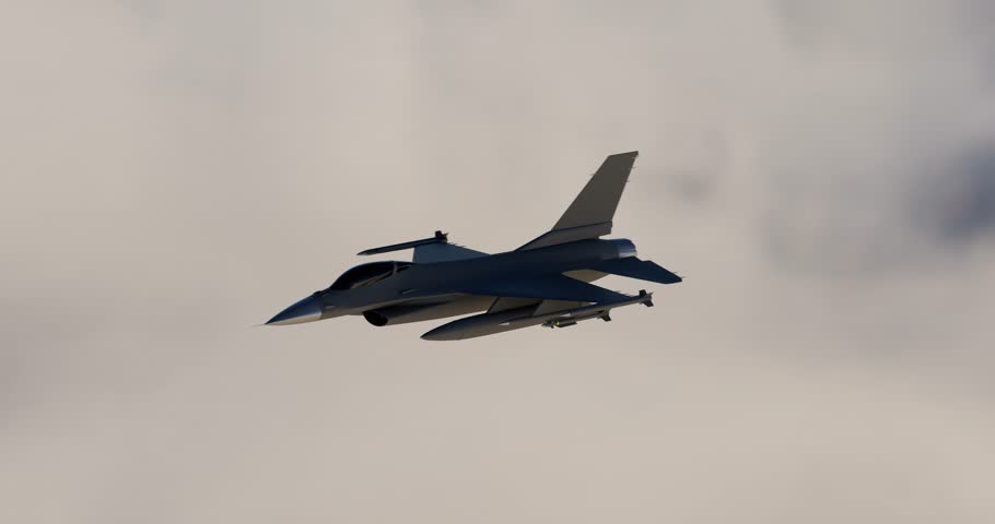 military fighter jet flying in the  sky