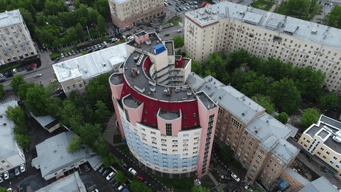 Drone Circling above Herzen Institute Rooftop